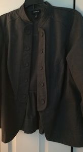 Plus size Gray military dress jacket